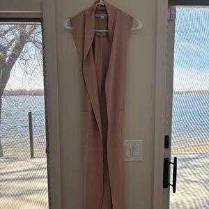Blush pink duster vest